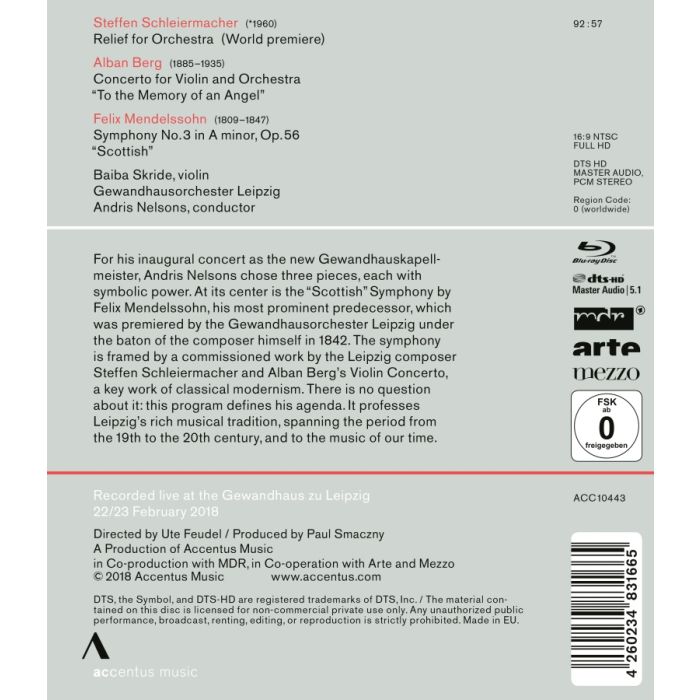 Berg: Violin Concerto; Mendelssohn: Symphony No. 3 - slide-1