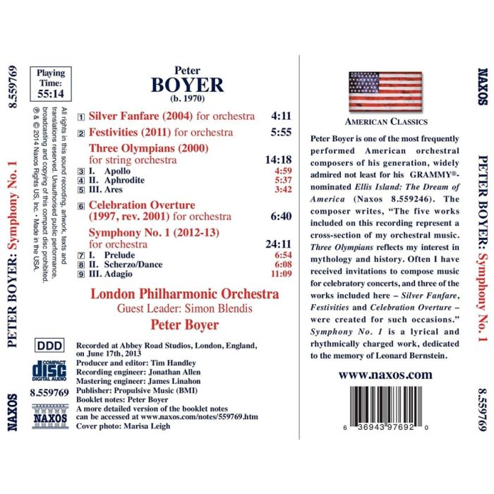 Boyer: Symphony No. 1; Silver Fanfare; Festivities; Three Olympians; Celebration Overture - slide-1