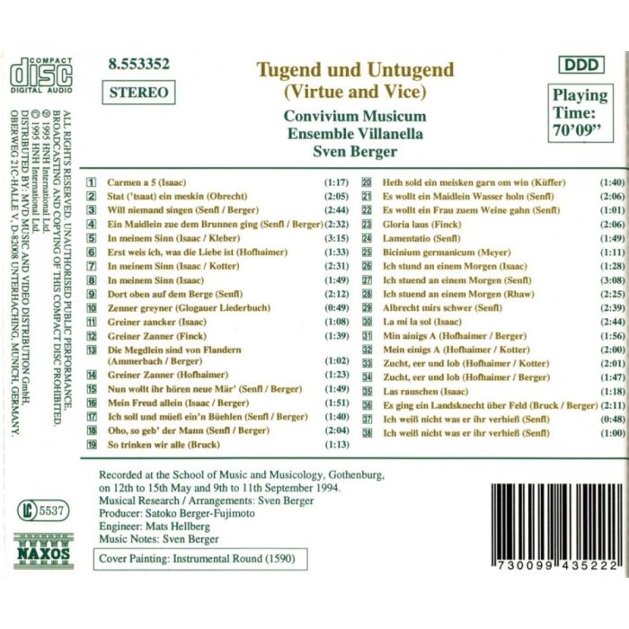 Tugend und Untugend - German Music from the Time of Luther - slide-1