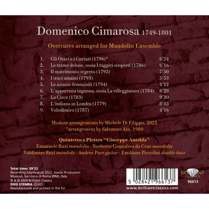 Cimarosa: Overtures arranged for Mandolin Ensemble - slide-1