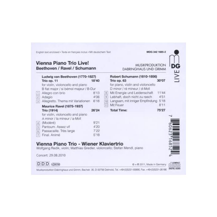 Beethoven/Schumann/Ravel: Vienna Piano Trio - slide-1