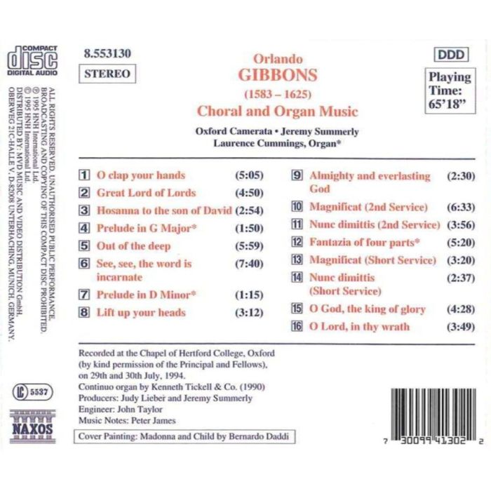 GIBBONS: Choral & Organ Music - slide-1