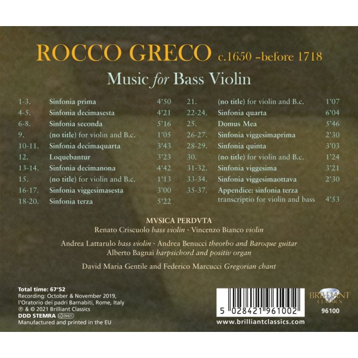 Greco: Music for Bass Violin - slide-1