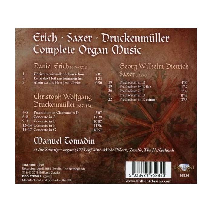 Erich, Saxer & Druckenmüller: Complete Organ Music - slide-1