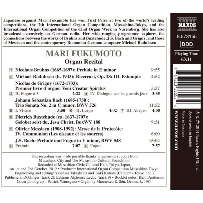 Organ Recital – Bruhns, Radulescu, De Grigny, Bach, Buxtehude, Messiaen - slide-1