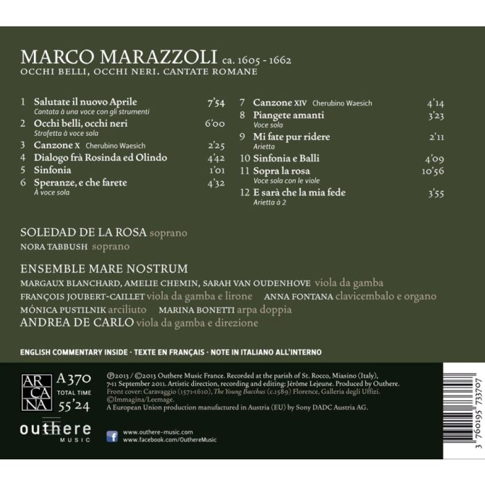 Marazzoli: Occhi belli, occhi neri - cantate romane - slide-1