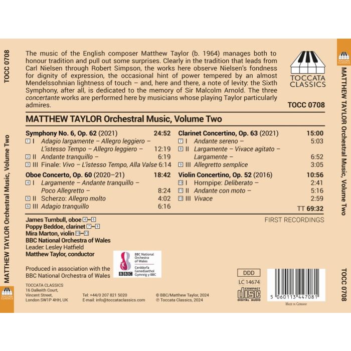 Taylor: Orchestral Music Vol. 2 - slide-1