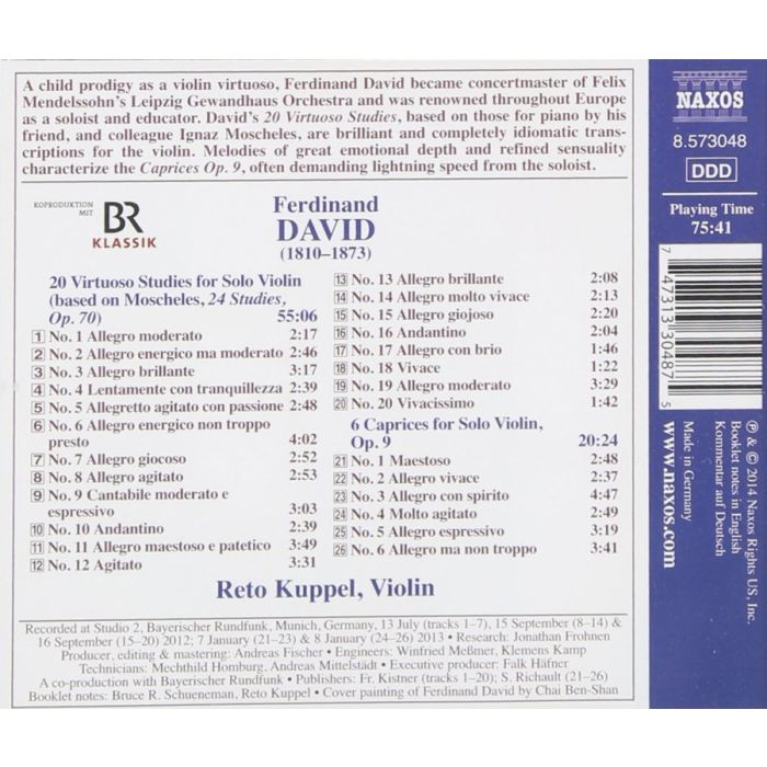 David: 20 Virtuoso Studies for solo violin; 6 Caprices for solo violin - slide-1