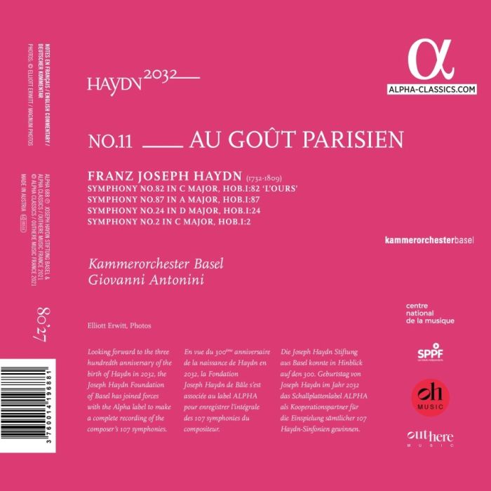 Haydn 2032 Vol. 11 - Au goût parisien - slide-1
