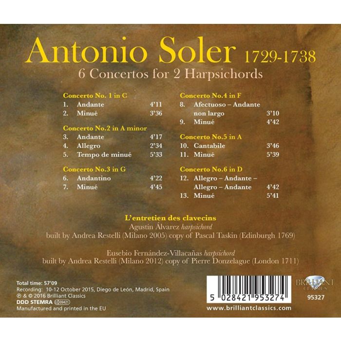 Soler: 6 Concertos for 2 Harpsichords - slide-1
