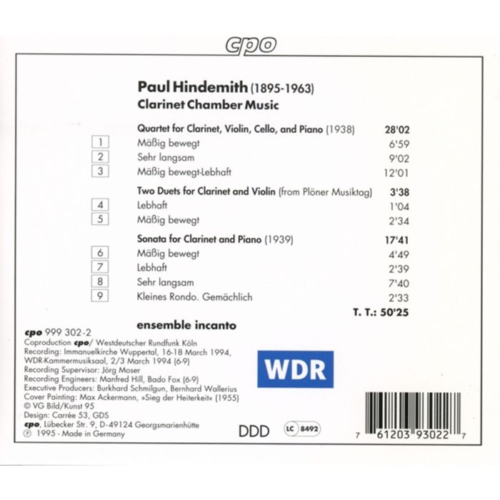 HINDEMITH: Clarinet Chamber Music - slide-1