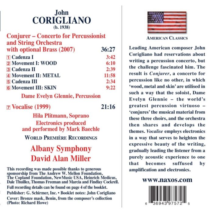 Corigliano: Conjurer - Concerto for Percussionist & String Orchestra, Vocalise - slide-1