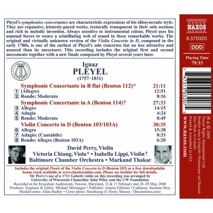 Pleyel: Symphonies Concertantes, Violin Concerto in D - slide-1