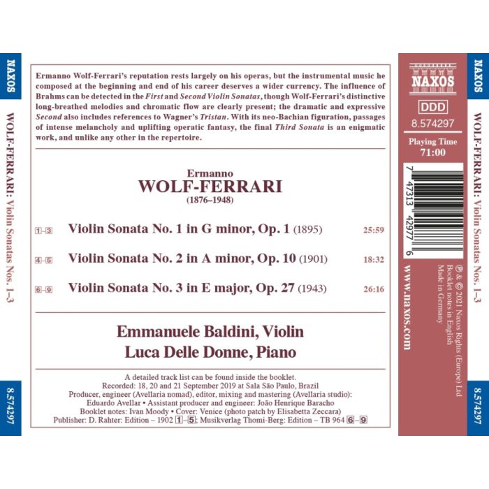 Wolf-Ferrari: Dreams and Drama - Violin Sonatas 1 - 3 - slide-1