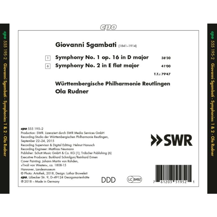Sgambati: Symphonies Nos. 1 & 2 - slide-1