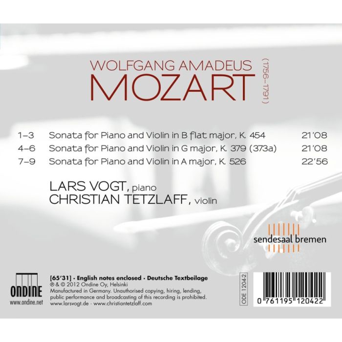 Mozart: Sonatas for Piano & Violin - slide-1