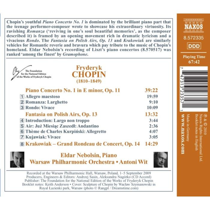 CHOPIN: Piano Concerto No. 1, Fantasy on Polish Airs, Rondo a la krakowiak (nagranie wg nowego wydania narodowego) - slide-1