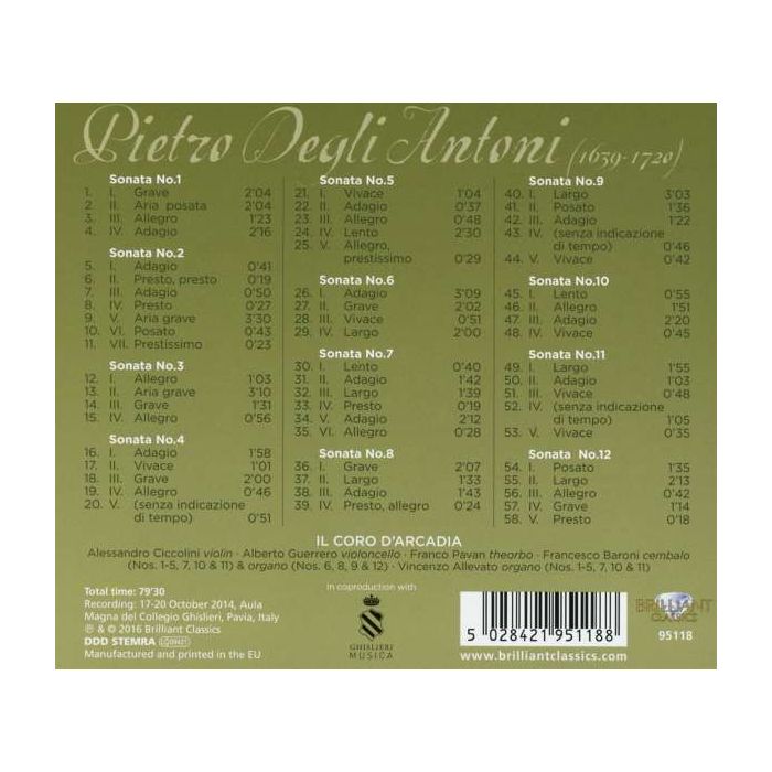 Degli Antoni: 12 Sonatas Op. 4 - slide-1