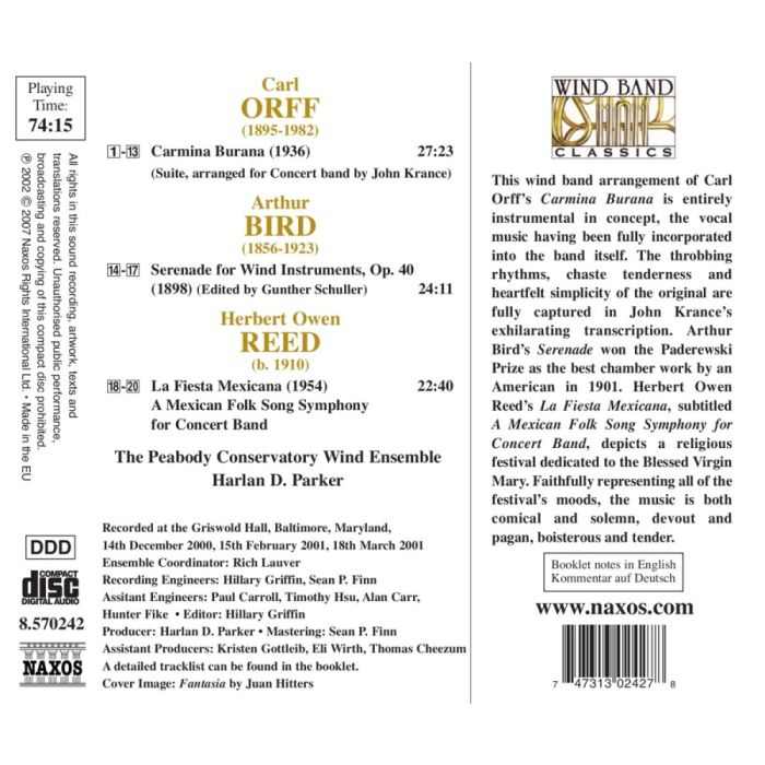 Orff: Carmina Burana Suite / Bird: Serenade / Reed: La fiesta mexicana - slide-1