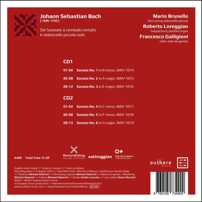 Bach: Sei suonate à cembalo certato è violoncello piccolo solo - slide-1