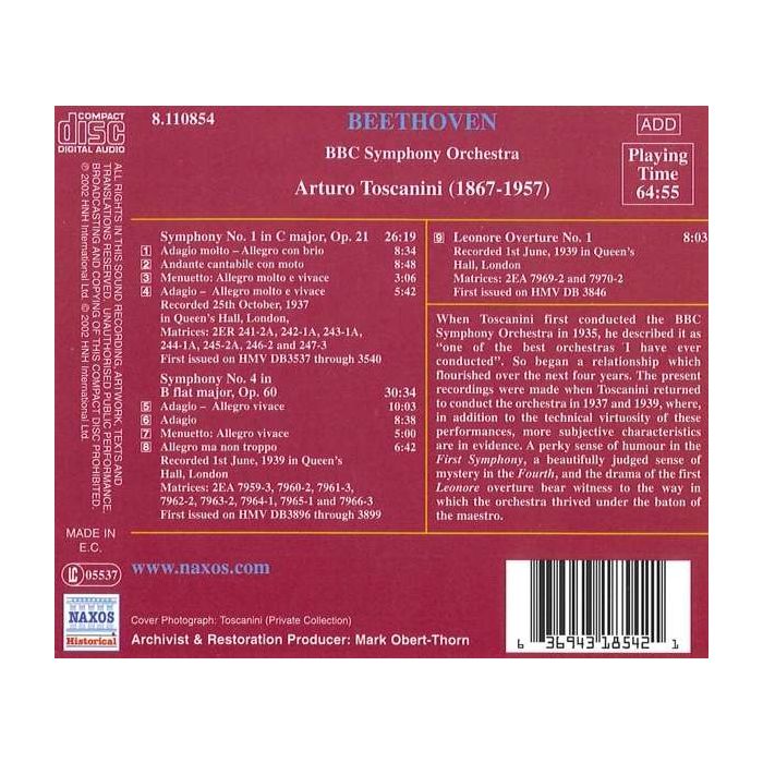 Beethoven: Symphonies Nos. 1 & 4 - slide-1