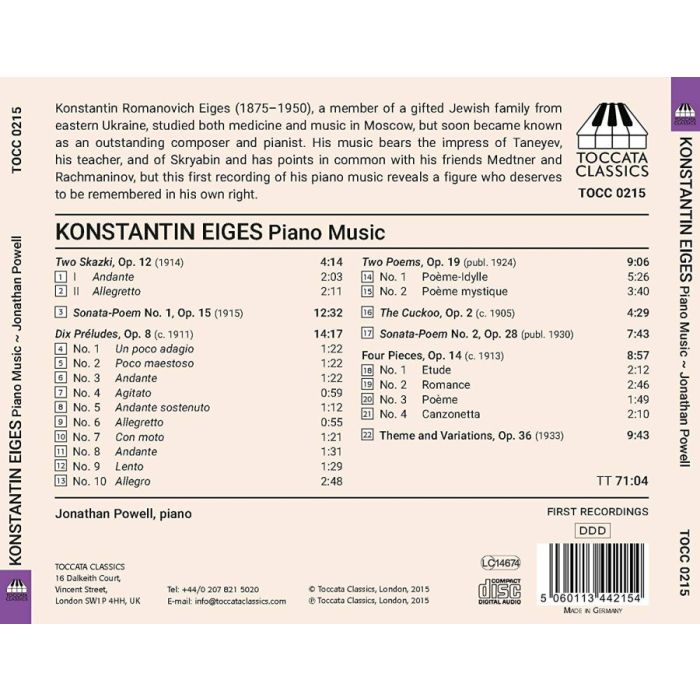 Eiges: Piano Music - slide-1