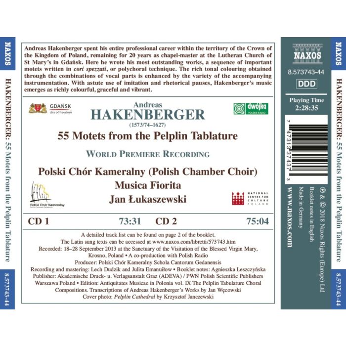 Hakenberger: 55 Motets from the Pelplin Tablature - slide-1