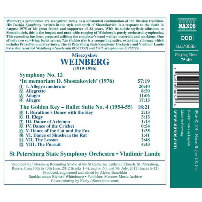 WEINBERG: Symphony No. 12, Golden Key - Ballet Suite No. 4 - slide-1