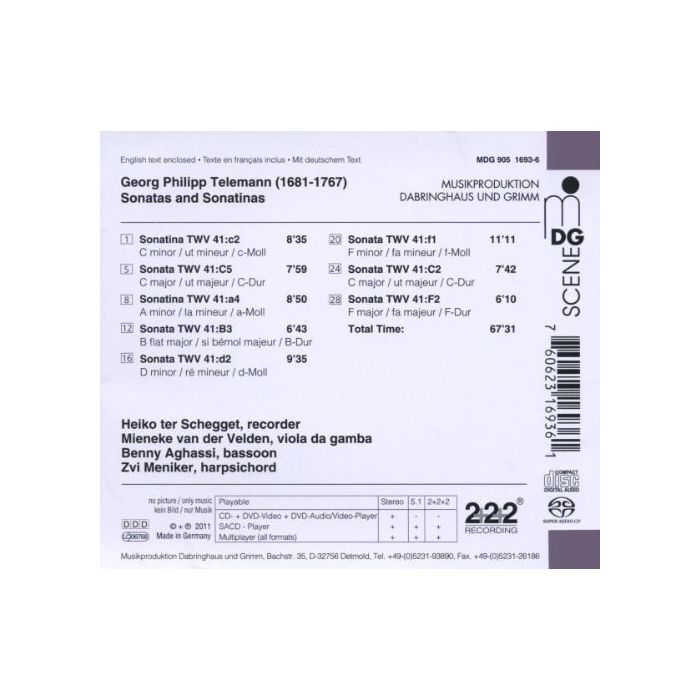 Telemann: Sonatas and Sonatinas for Recorder and b. c. - slide-1