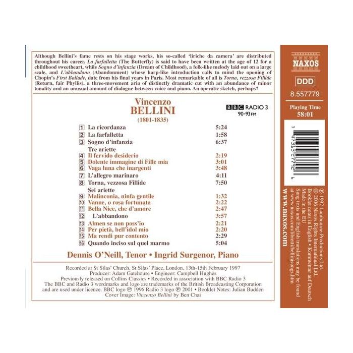 BELLINI: Songs - slide-1