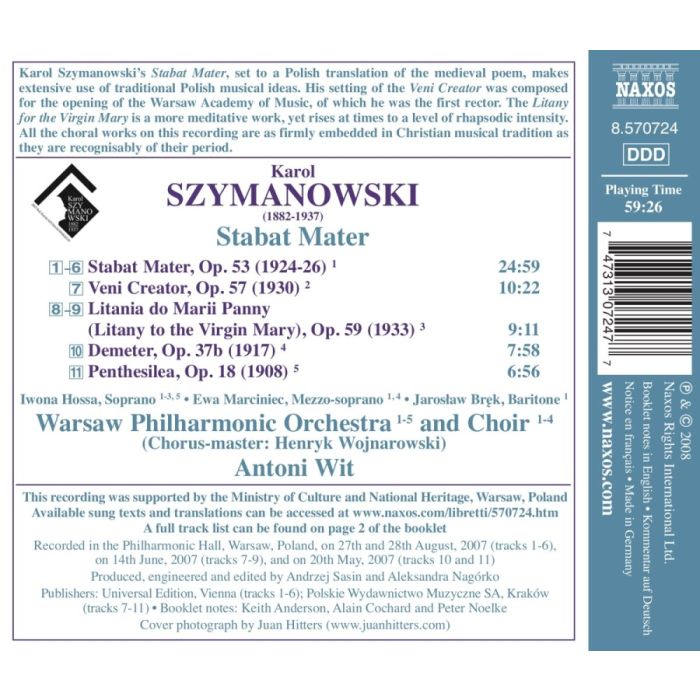 Szymanowski: Stabat Mater, Veni Creator - slide-1