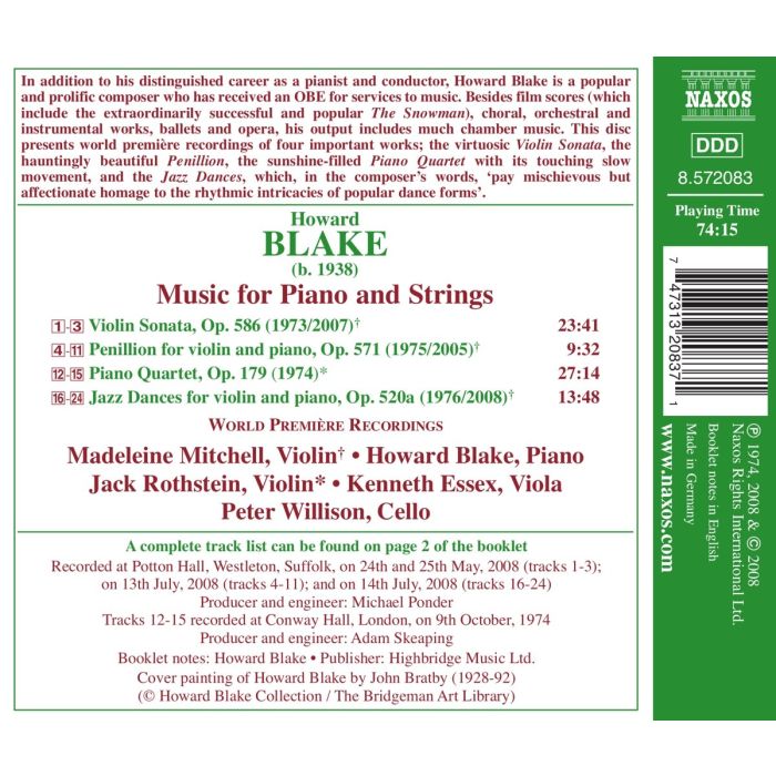 BLAKE: Music for piano & strings - slide-1