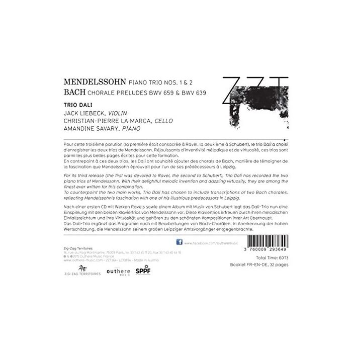 Mendelssohn: Piano Trios / Bach: Chorale Preludes - slide-1