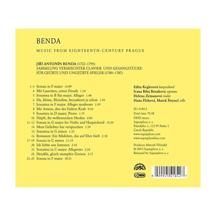 Benda: Sonatas, Sonatinas & Songs - slide-1