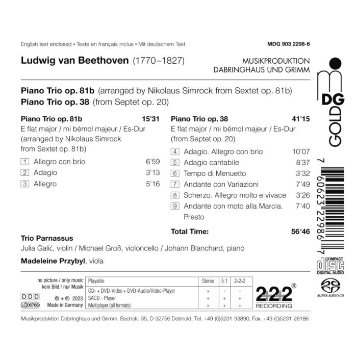 Beethoven: Piano Trios op. 38 & op. 81b - slide-1