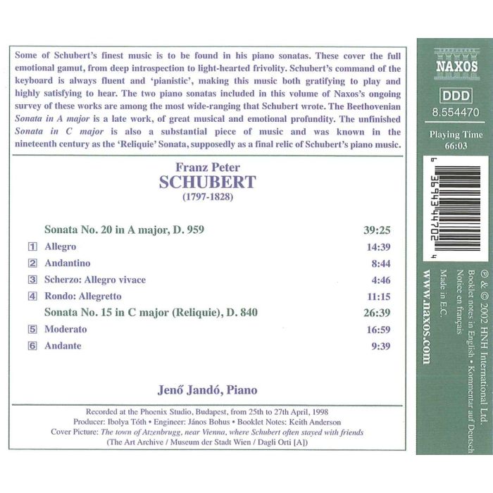 SCHUBERT: Piano Sonatas - slide-1
