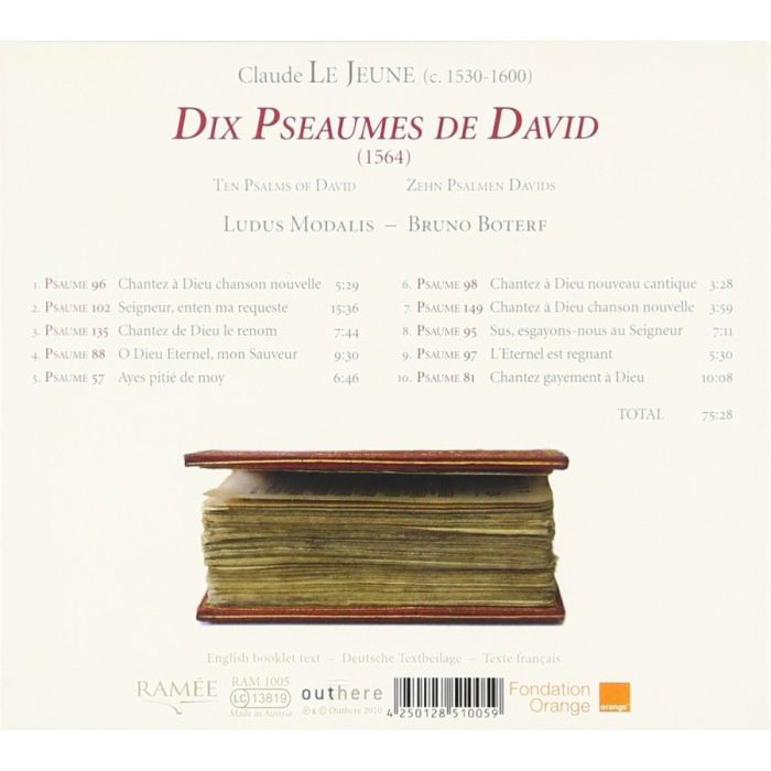 Le Jeune: Dix Pseaumes de David (1564) - slide-1