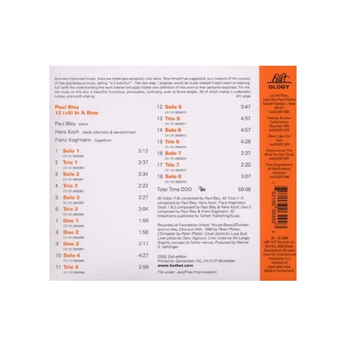 Paul Bley: 12 (+6) In A Row - slide-1