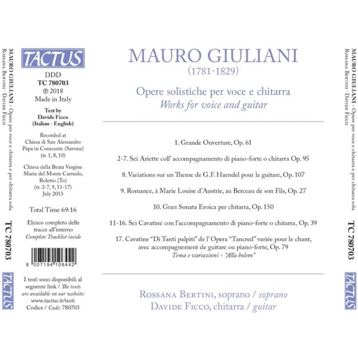 Giuliani: Works for voice and guitar - slide-1