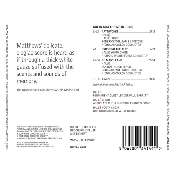 Matthews: No Man's Land, Aftertone, Crossing the Alps - slide-1