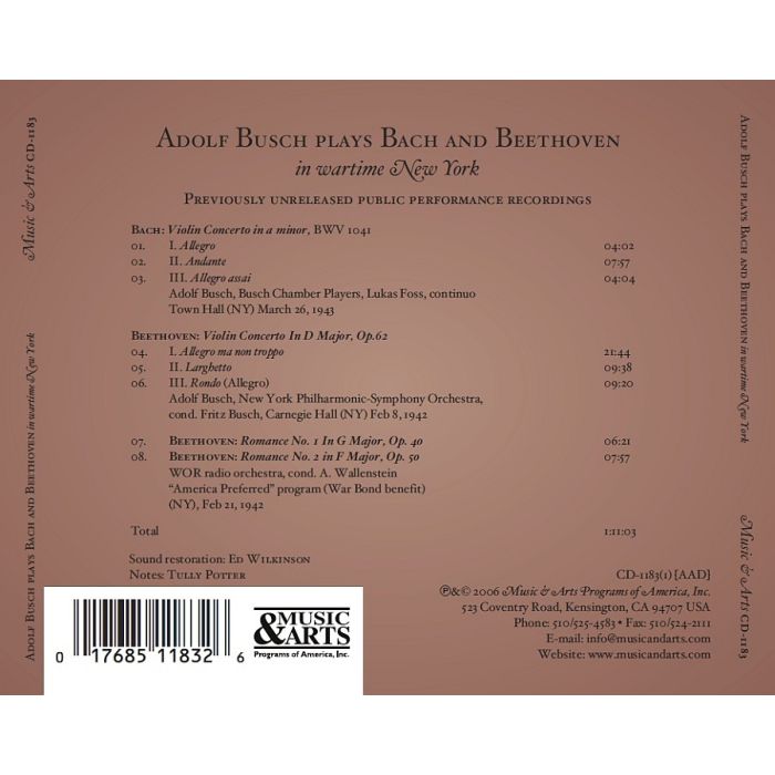 Adolf Busch plays Bach snd Beethoven - slide-1
