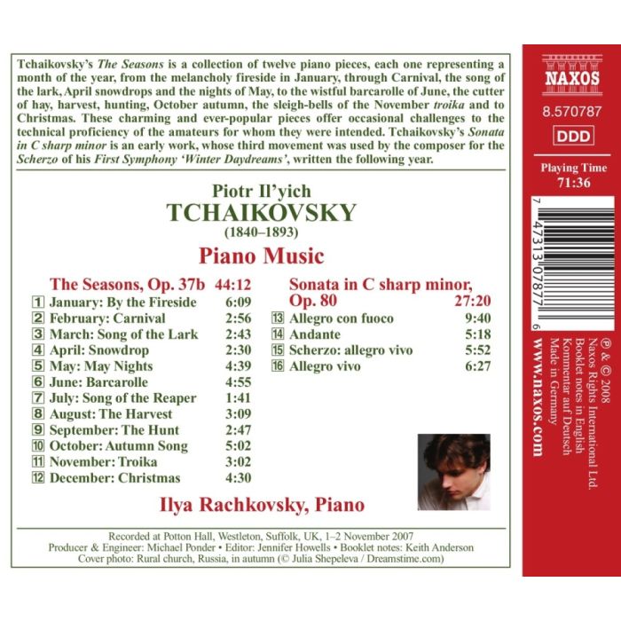 Tchaikovsky: The Seasons, Piano Sonata in C-Sharp Minor - slide-1