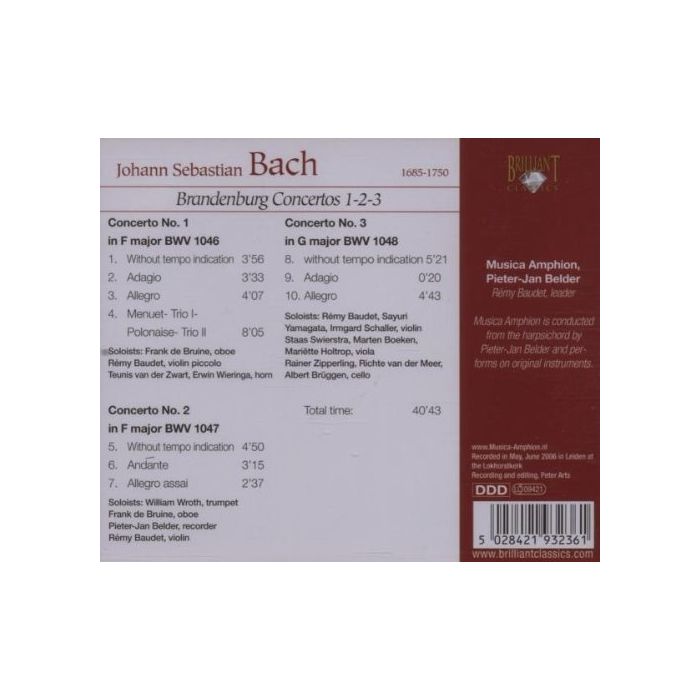 Bach: Brandenburg Concertos Nos. 1 - 3 - slide-1