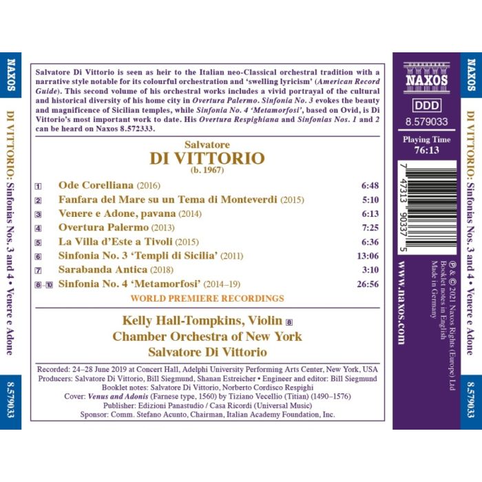 Di Vittorio: Sinfonias Nos. 3 & 4 - slide-1