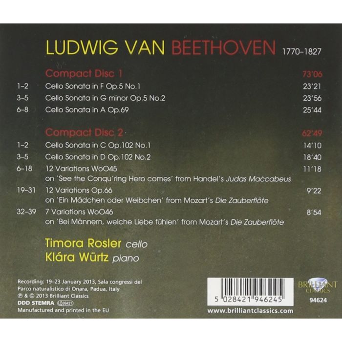 Beethoven: Complete Cello Sonatas & Variations - slide-1