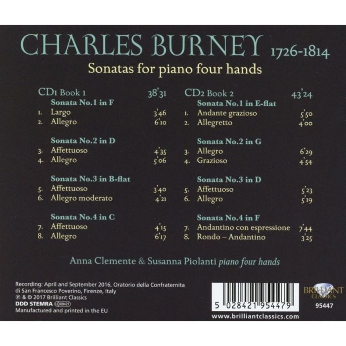 Burney: Sonatas for Four Hands - slide-1