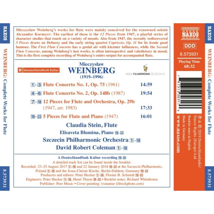 Weinberg: Flute Concertos Nos. 1 and 2; Pieces for Flute and Orchestra - slide-1