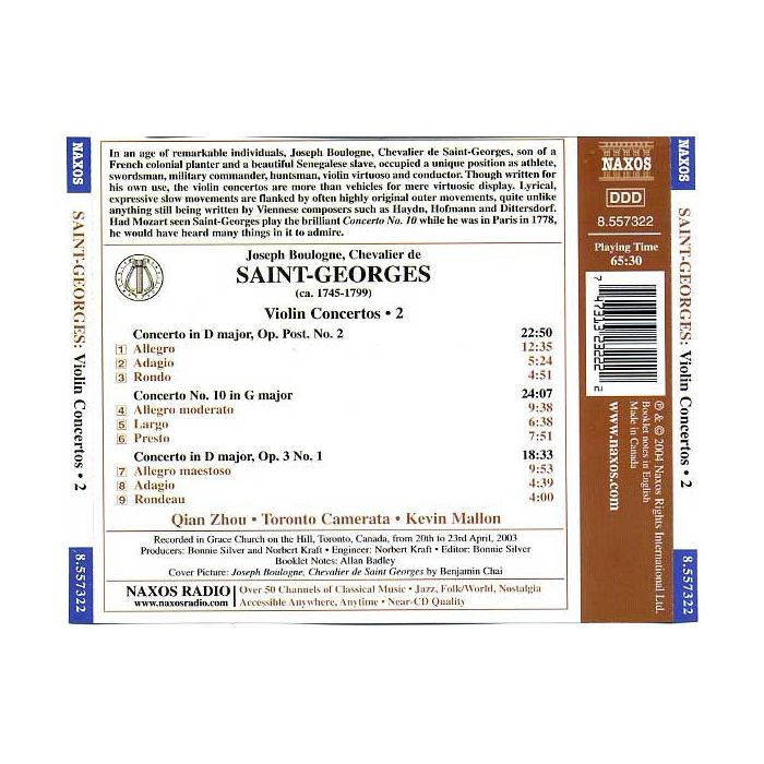 Saint-Georges: Violin Concertos - slide-1