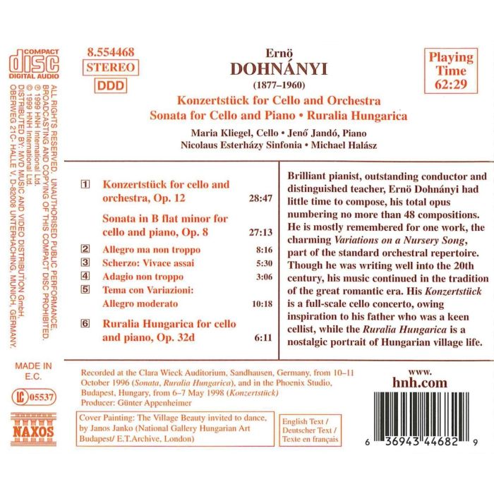 DOHNANYI: Cello Works - slide-1