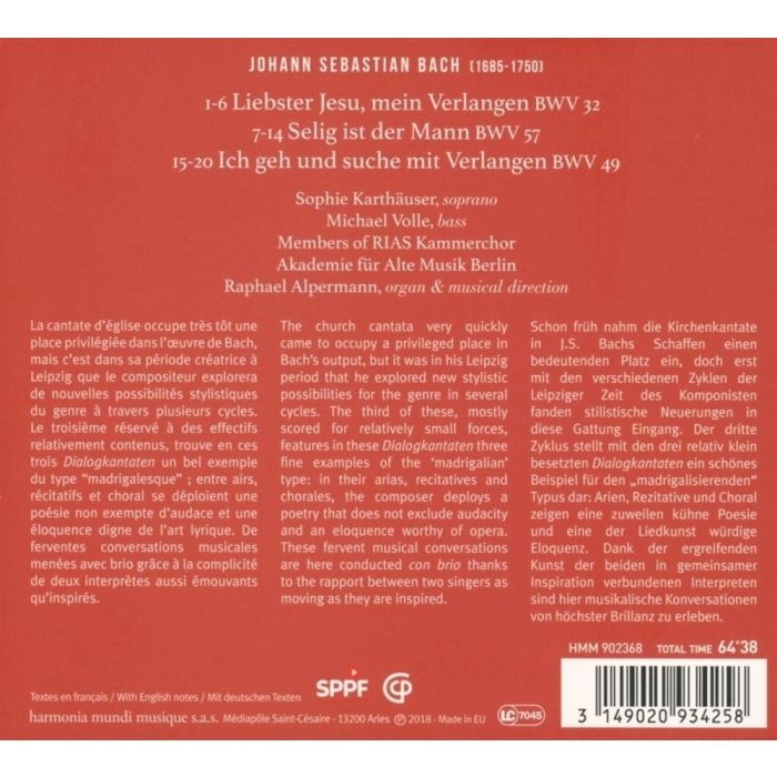 Bach: Cantatas for soprano and bass BWV32, 49 & 57 - slide-1